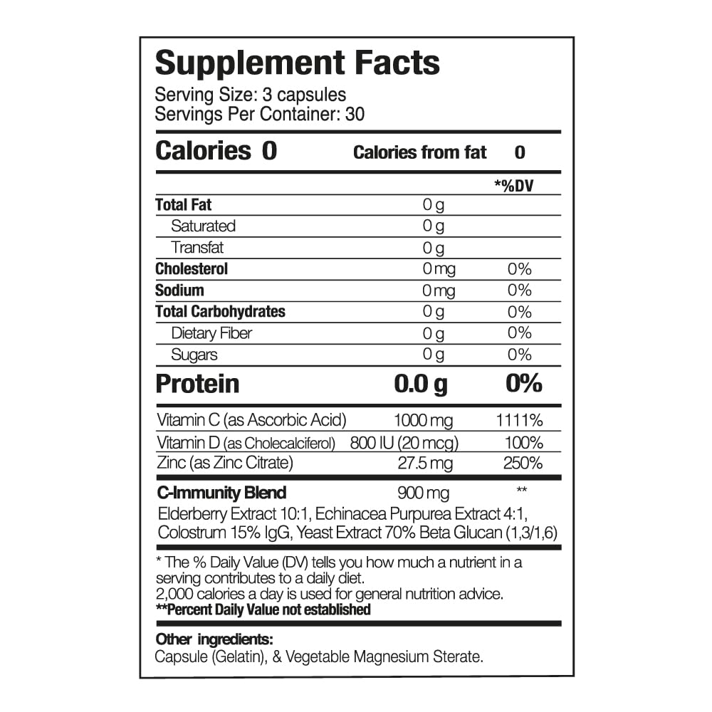 Vitmain C - Boost Your Body System. 90 Capsules (1-Pack)