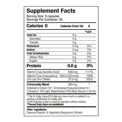 Vitmain C - Boost Your Body System. 90 Capsules (1-Pack)