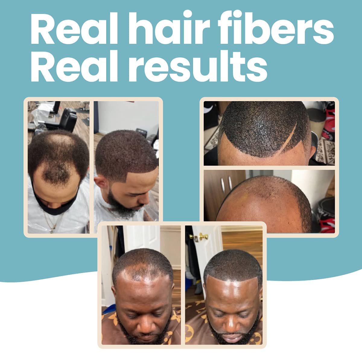 Hair Illusion 100% Natural Human Hair Fibers Not Synthetic for Men and Women, Premium Hair Building Formulation, Large, 38 g Bottle, Jet Black