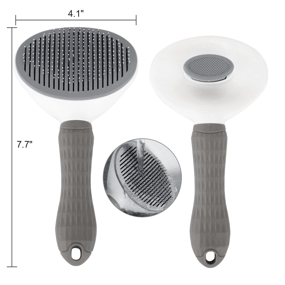 Depets Self Cleaning Slicker Brush, Dog Cat Bunny Pet Grooming Shedding Brush