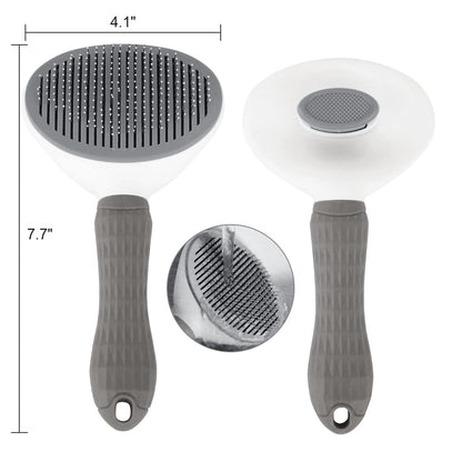 Depets Self Cleaning Slicker Brush, Dog Cat Bunny Pet Grooming Shedding Brush