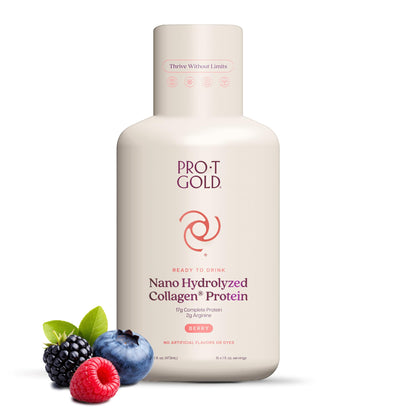 Liquid Collagen Protein Shot, Berry, 17g Protein, 24 pk | Nano Hydrolyzed Grass Fed Collagen, 0g Carbs, Hair, Skin & Nails, Amino Acids, Sugar Free, Gluten Free, 1 fl oz Shots