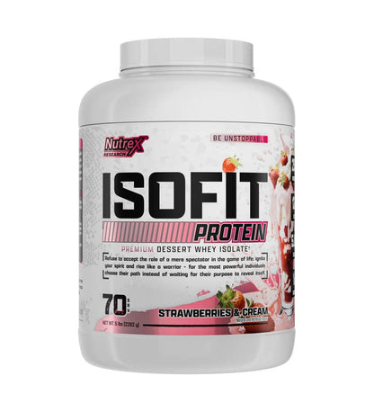 Nutrex Research IsoFit Whey Protein Powder Instantized 100% Whey Protein Isolate (30 Servings (Pack of 1), Vanilla Bean Ice Cream)