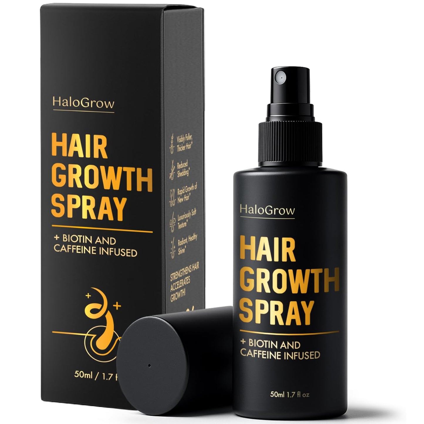 Hair Growth Serum Spray for Women & Men Hair Loss – Biotin & Caffeine, Anti-Thinning Hair Regrowth Oil, Advanced Thickening Formula – 1.7 fl. oz./ 50 ml