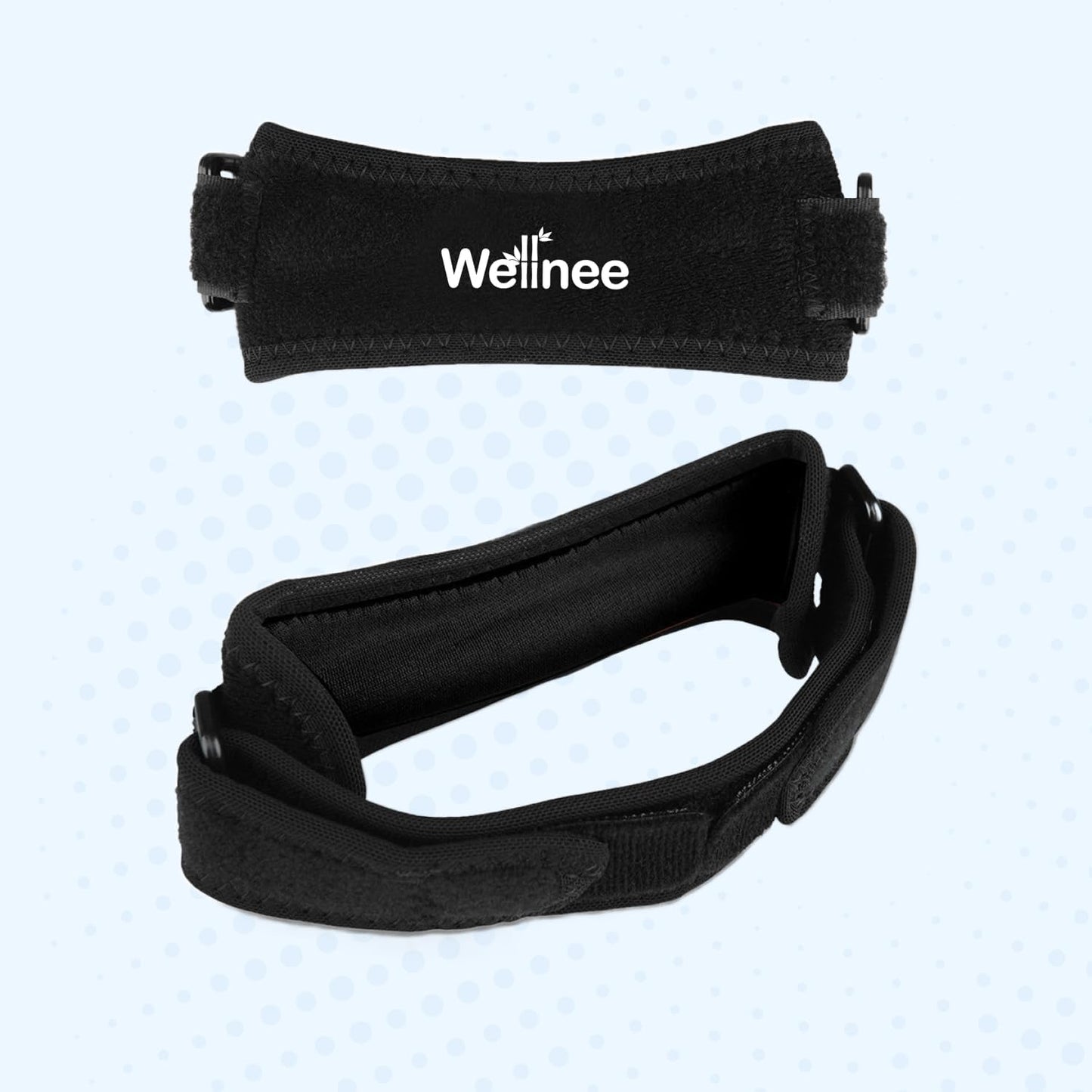 Wellnee Patella Knee Strap – Adjustable Knee Brace for Support, Running, Basketball, Volleyball, Tennis, Hiking, and more – One Size Fits Most - Wellknee Knee support for Women & Men (1 Pack)
