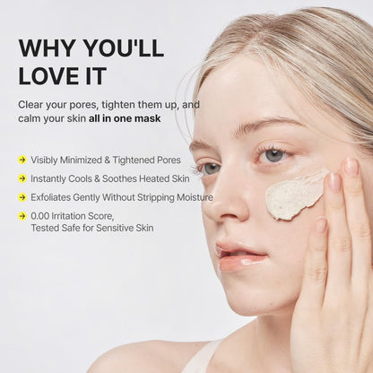 RETURNITY Yulmu Skinclean Mask, Gentle Exfoliating Wash-off Face Mask with Coix seed Extract for Pores and Uneven Skin, 120g Korean Skincare