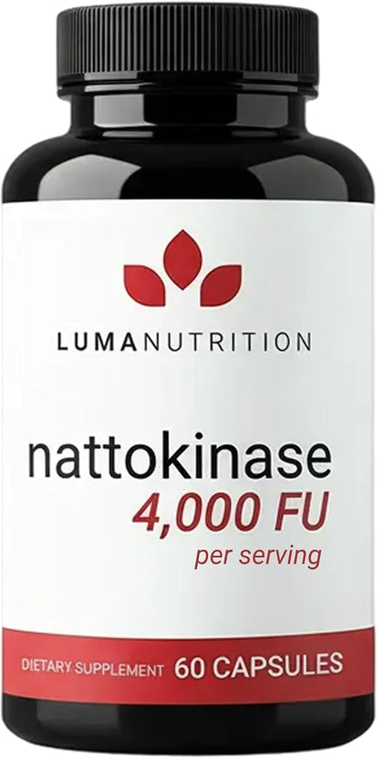 Luma Nutrition Nattokinase Supplement 4000 FU Per Serving - 60 Capsules