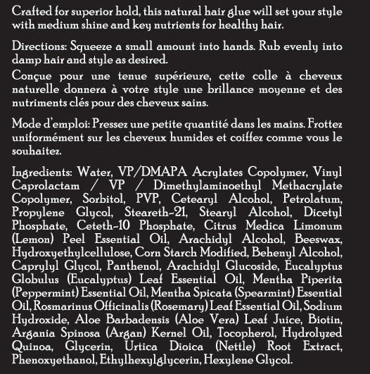 Brickell Men's Hair Styling Sculpting Hair Glue For Men, All Day Lasting Hold for Sculpting and Shaping Hair, With Argan Oil, Vitamin E, and Aloe, 2 Ounce, Scented