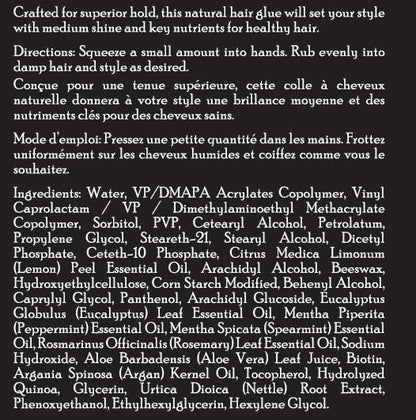 Brickell Men's Hair Styling Sculpting Hair Glue For Men, All Day Lasting Hold for Sculpting and Shaping Hair, With Argan Oil, Vitamin E, and Aloe, 2 Ounce, Scented