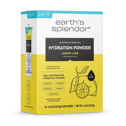 Earth's Splendor Electrolytes Powder Packets Sugar Free White Peach Hydration Sticks with Essential Vitamins for Energy & Sports Performance Travel-Friendly Single-Serve Packets for Daily Use 10 Pack