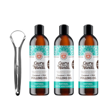 GuruNanda Coconut Oil Pulling with 7 Essential Oils and Vitamin D3, E, K2 (Mickey D)