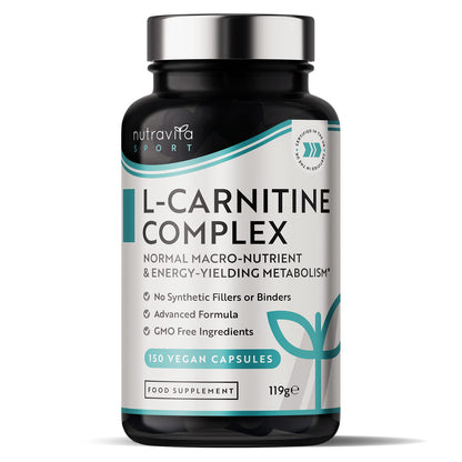 L-Carnitine Complex - High Strength Capsules with Added Riboflavin, Biotin, Chromium