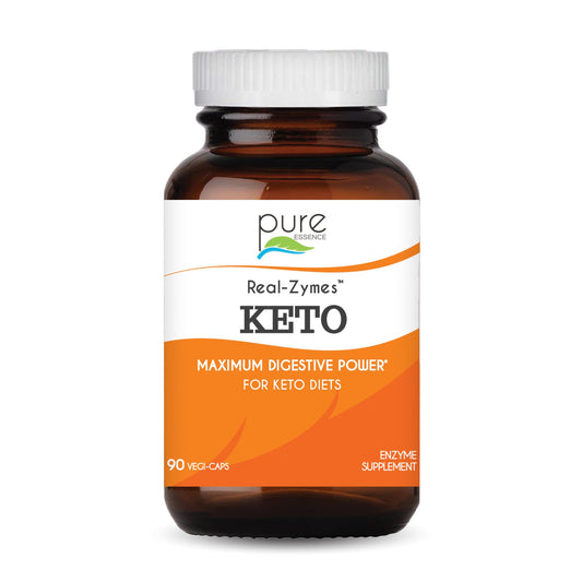 Real-Zymes™ KETO Digestive Enzymes Supplement with Probiotics for Better Digestion - Natural Support for Relief of Bloating, Gas, Belching, Diarrhea, Constipation, IBS, etc. - 30 Caps