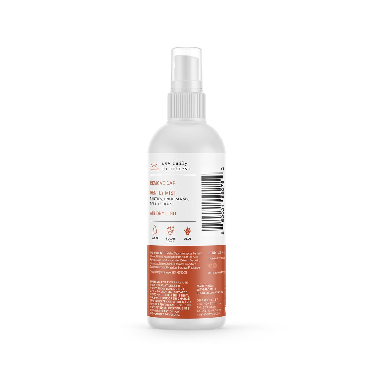 The Honey Pot Company - Refreshing and Restorative Panty and Body Plant-Derived Deodorant Spray