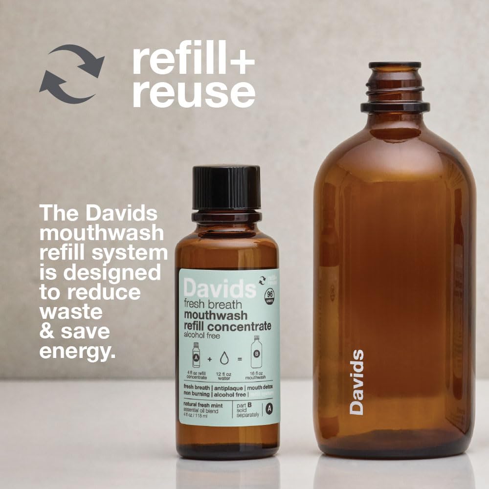 Davids Nano Hydroxyapatite Mouthwash Refill Alcohol-Free Fluoride-Free