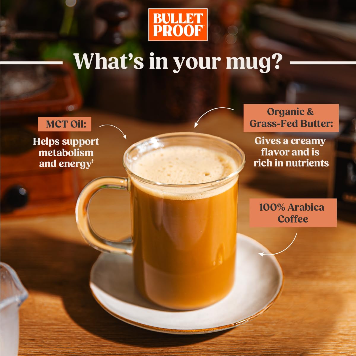 Bulletproof Coffee + Organic Grass-Fed Butter Single-Serve Pods, Keto Coffee, All-in-One Recipe with MCT Oil and Butter, 24 Count
