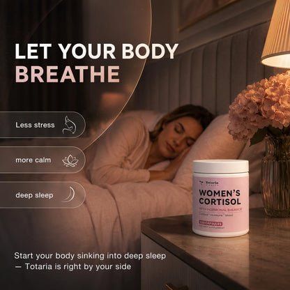 Women's Cortisol Supplement – Stress Relief, Sleep Aid, Hormone Balance, Mood & Focus, PMS*| Ashwagandha 30:1, L-Theanine, Magnesium Glycinate, Phosphatidylserine, DIM, Vitex & Myo-Inositol, 120 Ct.