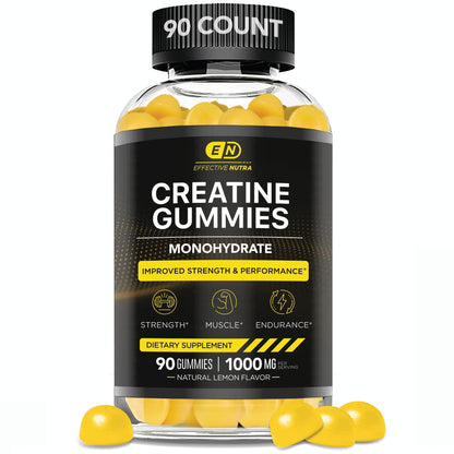 EFFECTIVE NUTRA Creatine Gummies for Men & Women - Creatine Monohydrate 