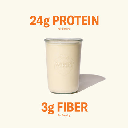 Grass Fed Whey Protein Powder, Vanilla Bean, 24g Protein with Collagen Peptides, Bovine Colostrum, Hemp Hearts & Prebiotic Fiber, No Added Sugar or Artificial Ingredients, 20 Servings