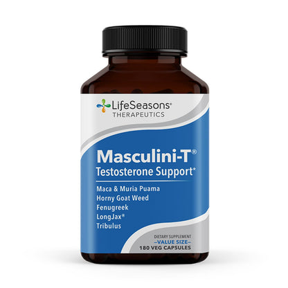 LifeSeasons Masculini-T - Testosterone Support Supplement - Enhances Mental & Physical Aspects of Sexual and Athletic Performance - Supports Normal Erectile Function - Improve Libido - 90 Capsules