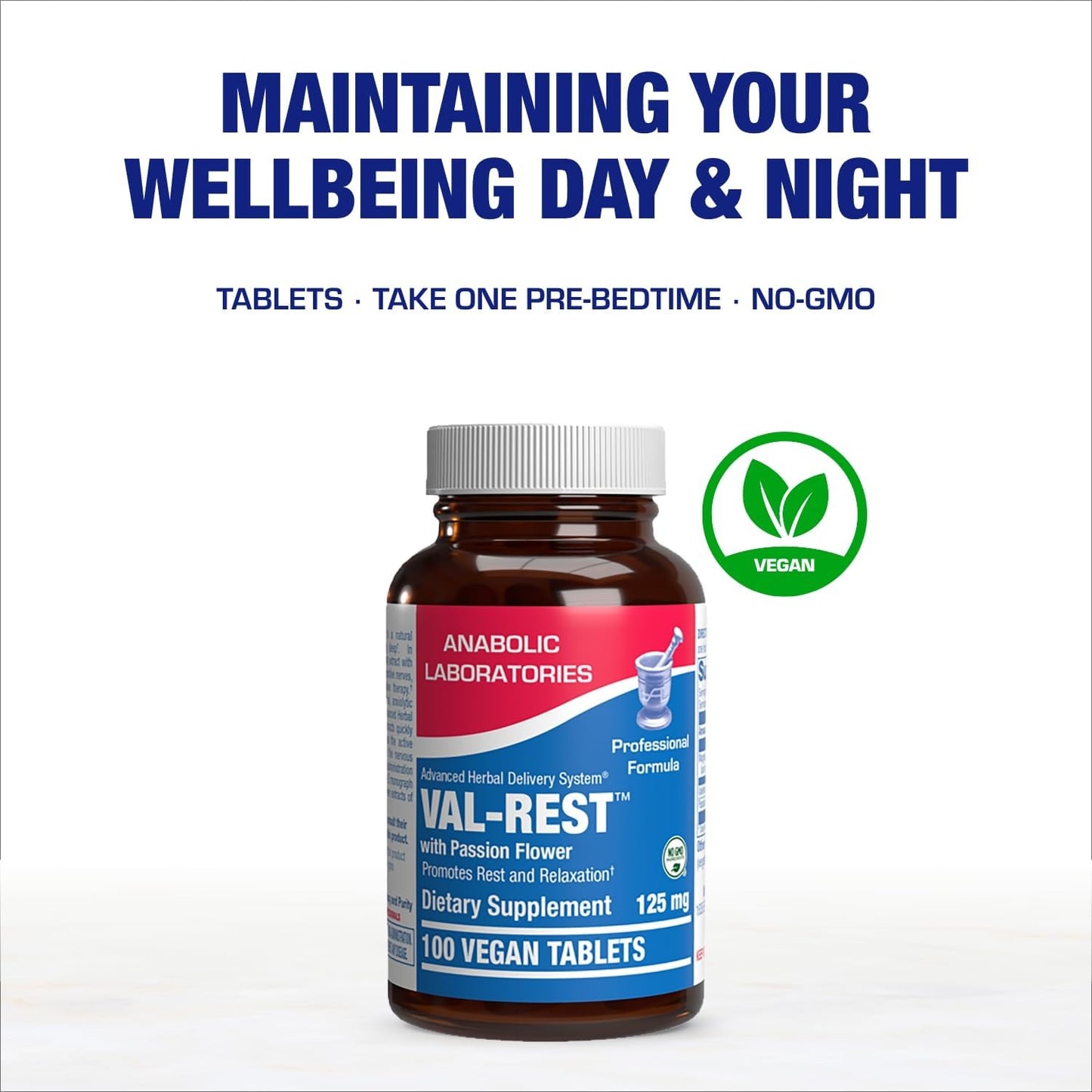 Valerian Root for Sleep and Relaxation - Gentle Magnesium Supplement for Sleep and Mood Support with Passion Flower and Valerian Root Extract - Vegan Non-GMO & Made in the USA - 100 Servings