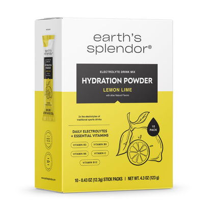 Earth's Splendor Electrolytes Powder Packets Sugar Free White Peach Hydration Sticks with Essential Vitamins for Energy & Sports Performance Travel-Friendly Single-Serve Packets for Daily Use 10 Pack