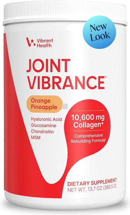 Vibrant Health, Joint Vibrance, Comprehensive Joint and Cartilage Support, Orange Pineapple, 21 Servings