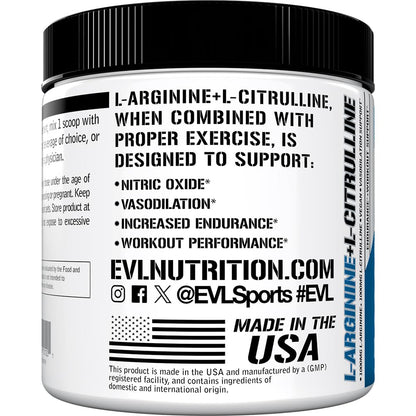 L Arginine L Citrulline Powder - Invigorating Nitric Oxide Powder with Ideal 1:1 Ratio L-Citrulline & L-Arginine 1000mg Each Per Serving for Enhanced Pumps Energy & Stamina (Unflavored, 75 Servings)
