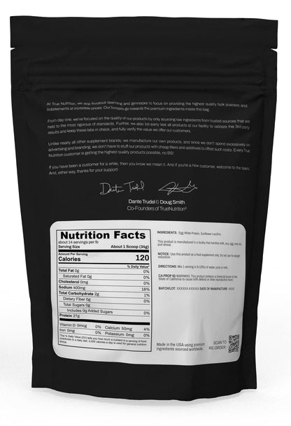 True Nutrition Egg White Protein Powder, French Vanilla, 1lb