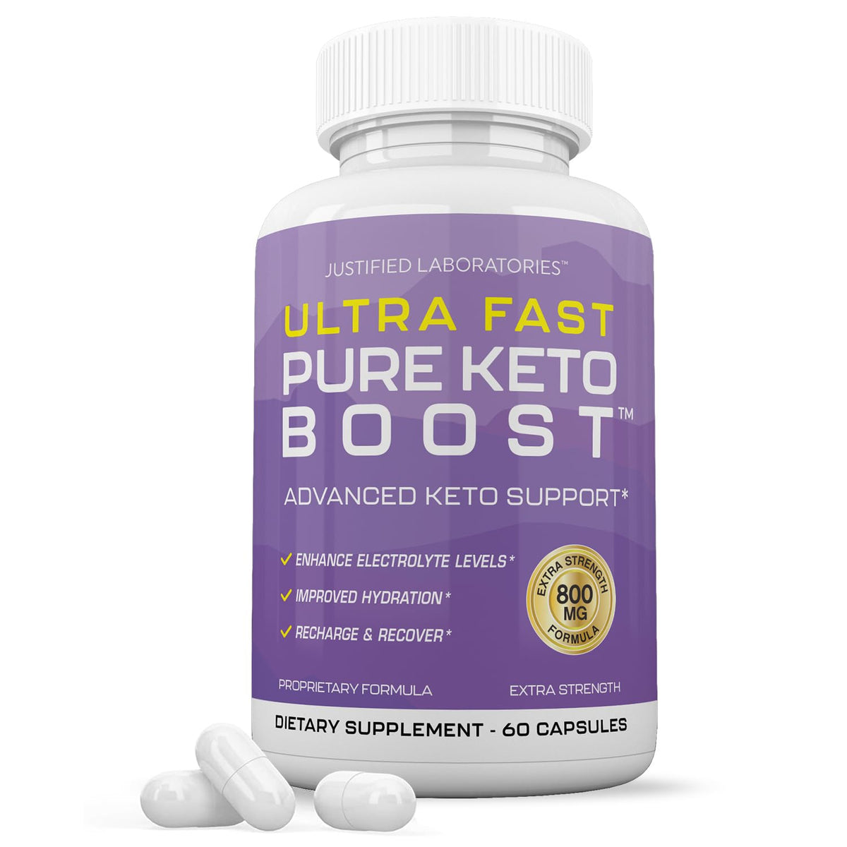 (5 Pack) Ultra Fast Pure Keto Boost Pills 1275MG New & Improved Formula Contains Apple