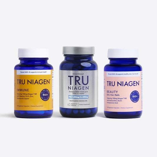 TRU NIAGEN PRO Whole-Body Benefits Bundle | 1,000mg NAD + Beauty for Skin, Hair & Nails + Immune Defense