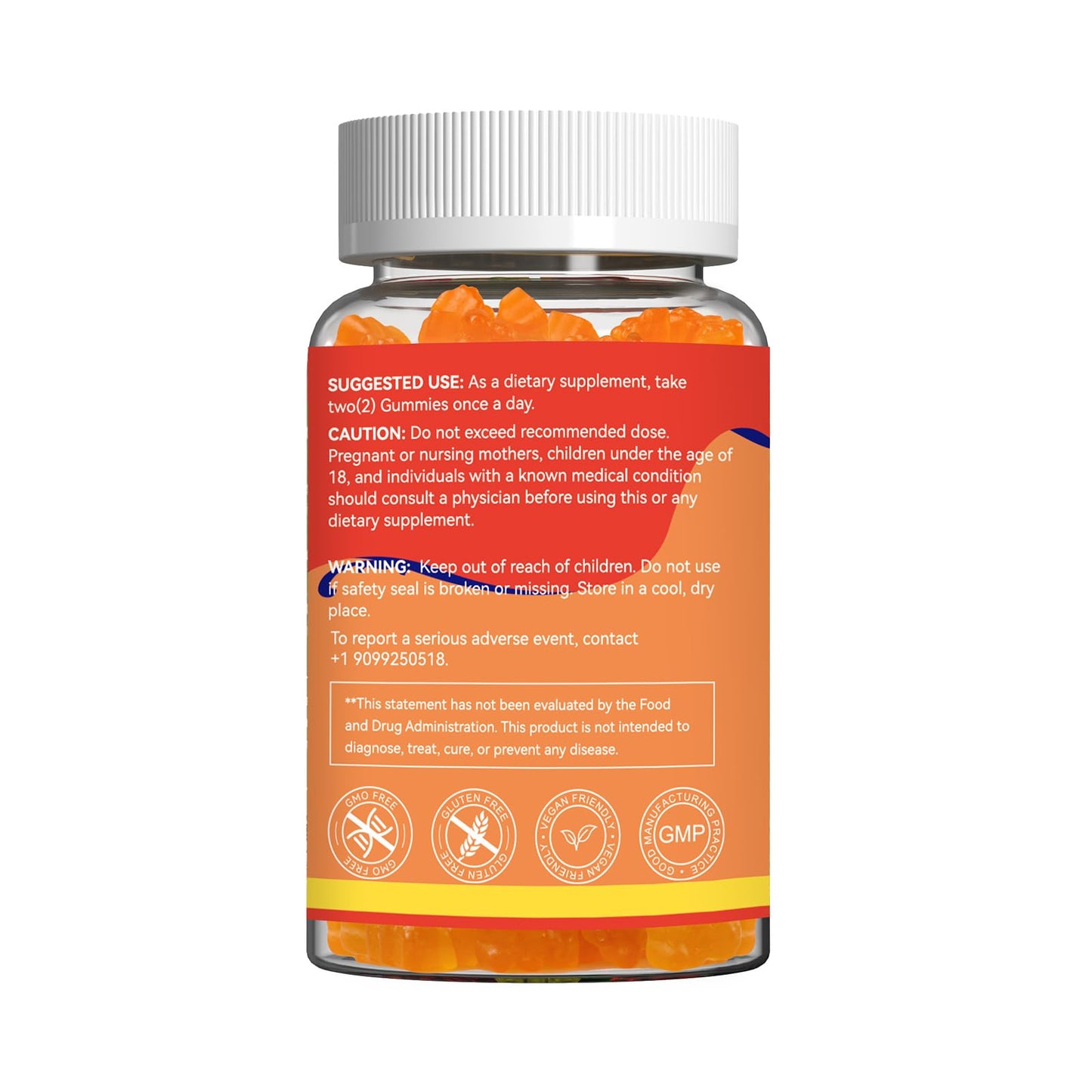 Omega 3 Gummies Supplement 1000mg, High Absorption DHA & EPA, Heart, Brain & Joint Support, Extra Strength Fish Oil Omega 3 Gummies Vitamins, 60 Count