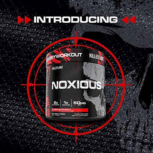 Noxious Extreme Nitric Oxide Booster Pump Pre-Workout Powder | Endurance and Muscle Building | 30 Servings (America Pop)