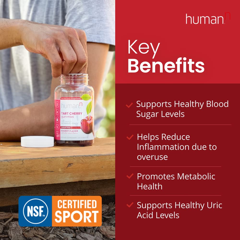 humanN Tart Cherry Gummies - Uric Acid, Immunity, Inflammation & Metabolic Health