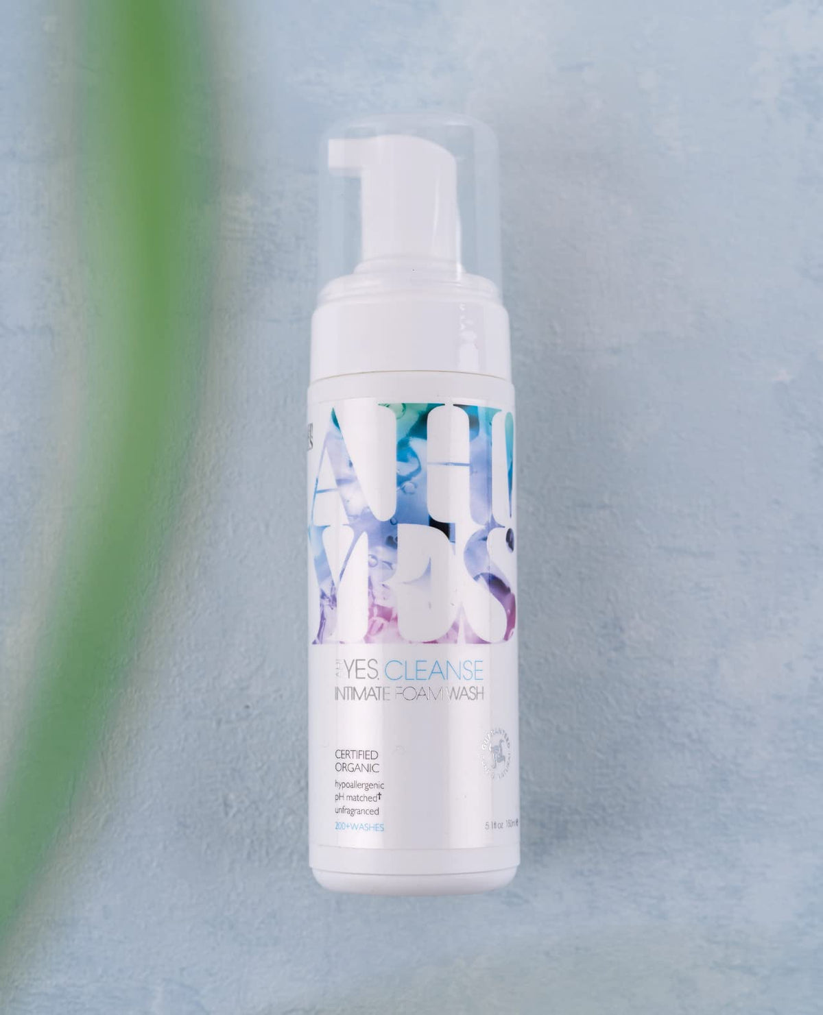 AH! YES CLEANSE Gentle, Organic Foaming Feminine Wash- Unfragranced, pH Matched Vaginal Wash