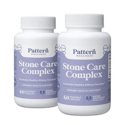 Pattern Wellness Stone Care Complex – Supports Healthy Kidney & Urinary Function – with Chanca Piedra, Chamomile Extract & Boron – 3rd Party Lab Tested – Vegan, Non-GMO - 60 Capsules