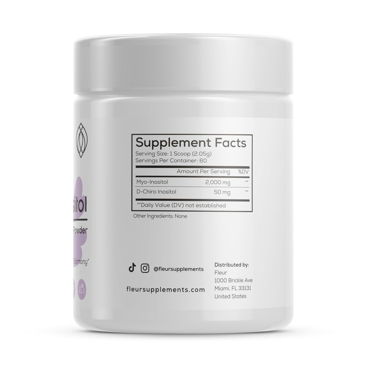 FLEUR Myo-Inositol & D-Chiro Inositol Powder, Hormone Balance and Ovarian Function