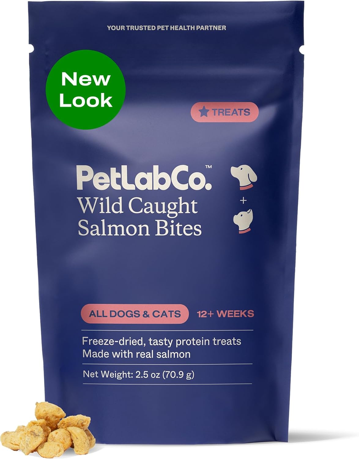 PetLab Co. Wild Caught Salmon Bites for Dogs, Freeze-Dried | 100% wild caught, single-ingredient salmon to support skin, coat and overall wellness, grain-free