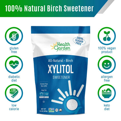 Health Garden Birch Xylitol Sweetener - Xylitol Sugar Substitute - 15 oz