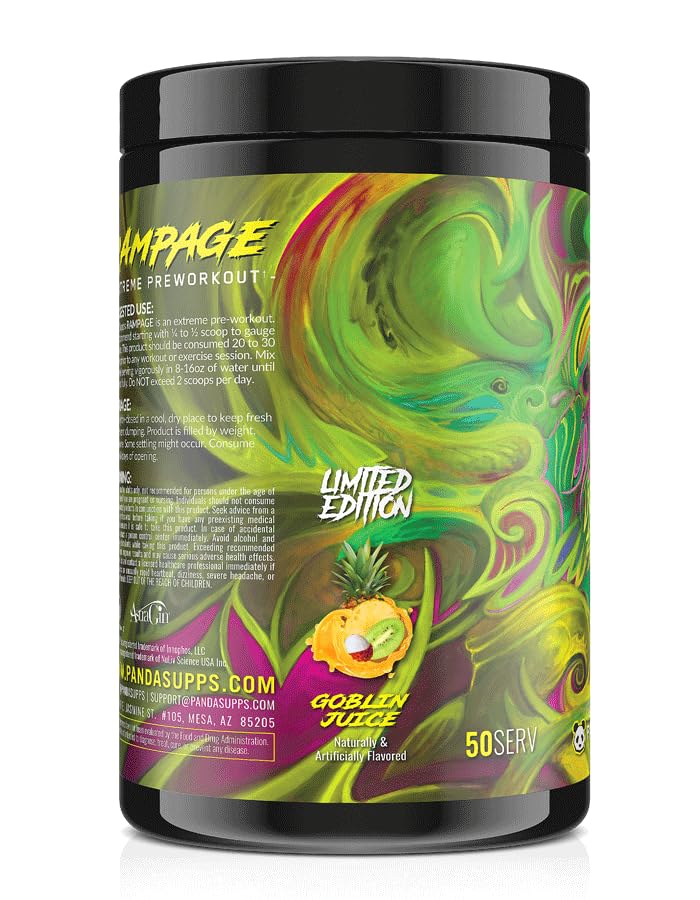 Underground Bio Labs Panda Supps: Rampage, Extreme Pre-Workout, High Stim, Maximum