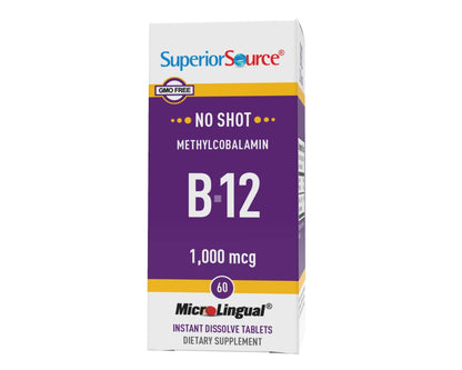 Superior Source No Shot Vitamin B12 Methylcobalamin 1000 mcg, Quick Dissolve MicroLingual