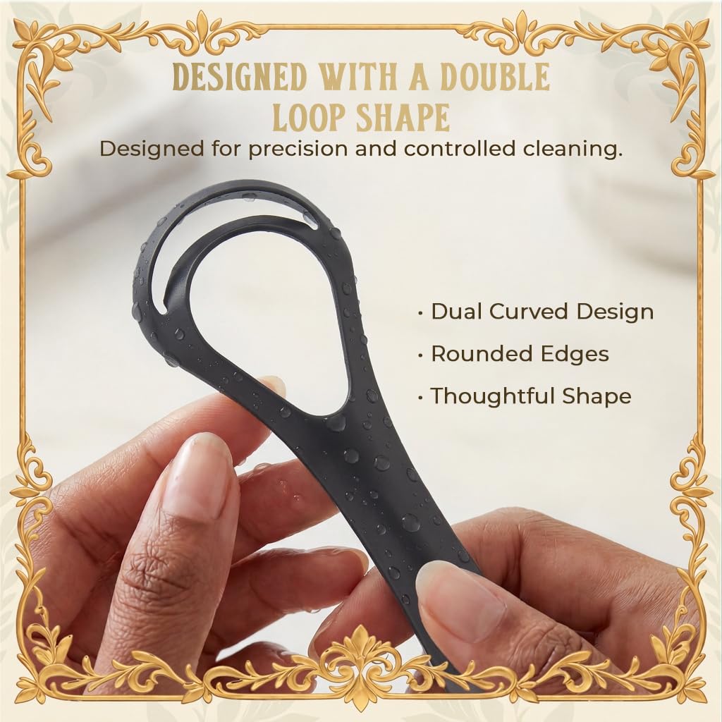 MasterMedi Tongue Scraper for Adults with Multicolor Travel Cases (2 Pack), 100% Stainless Steel, Reduce Bad Breath, Tongue Scrubber, Easy to Use, Tongue Cleaner for Oral Care & Hygiene