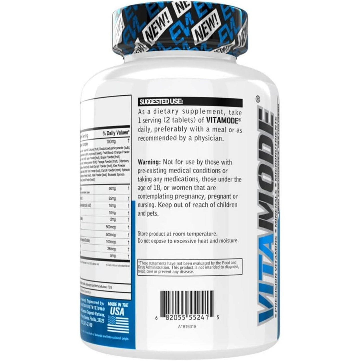 EVL Advanced Daily Multivitamin - Men's Multivitamin with Essential Minerals Phytonutrient Complex and VitaMode Active Mens Vitamins for Energy with Lycopene for Muscle Bone and Immune Support