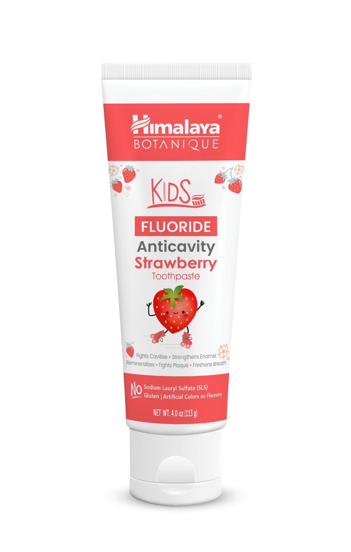 Himalaya Botanique Anticavity Fluoride Toothpaste, Fluoride with Multi-Benefit Support, Fights Cavities, Strengthens Enamel, Promotes Remineralization, Mint Flavor, 4 oz.