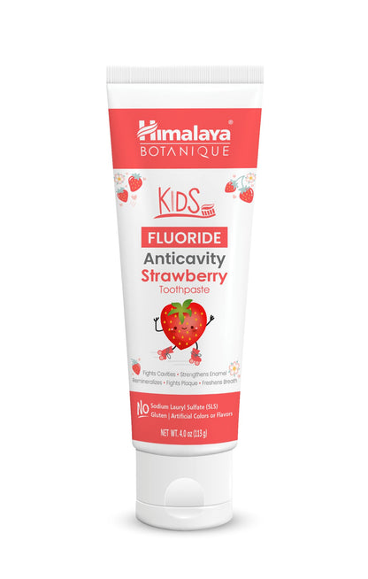 Himalaya Botanique Anticavity Fluoride Toothpaste, Fluoride with Multi-Benefit Support, Fights Cavities, Strengthens Enamel, Promotes Remineralization, Mint Flavor, 4 oz.