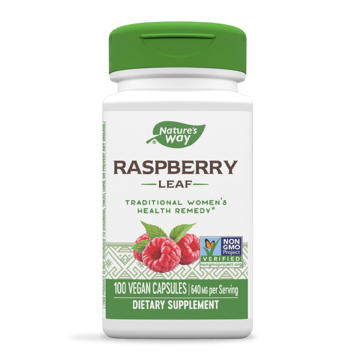 Nature's Way Raspberry Leaf - 640 mg per 2-capsule Serving - Traditional Support