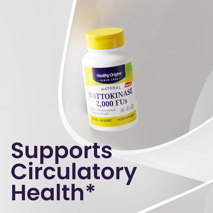 Healthy Origins Nattokinase 2,000 FUs 100 mg, 180 Veggie Caps
