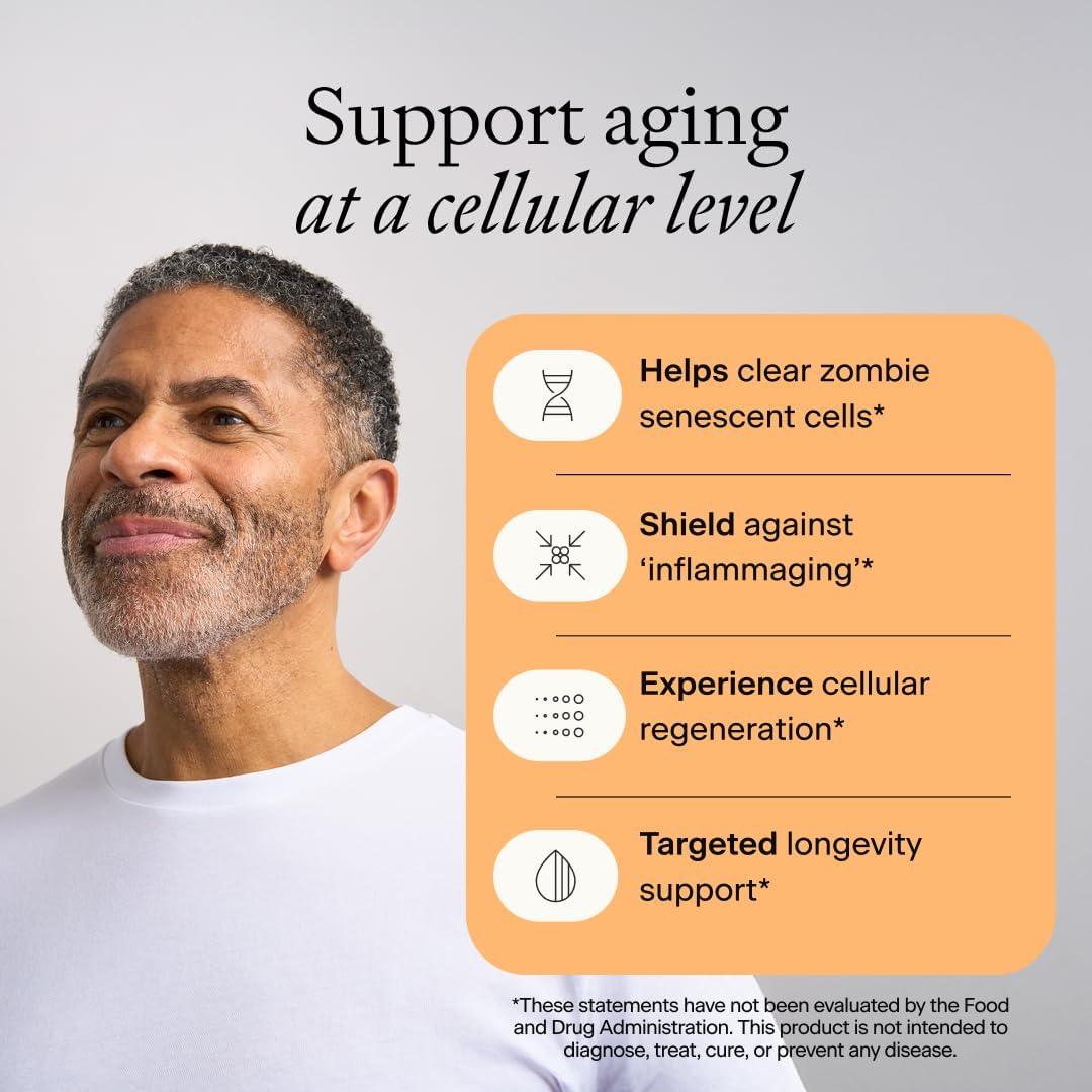 OMRE Quercetin and Fisetin Supplements - Third-Party Tested Senolytic Supplements for Aging Support - 500mg Quercetin Phytosome and 100mg Fisetin - Highly Bioavailable Forms