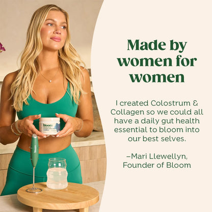 Bloom Nutrition Bovine Colostrum Powder, Strawberries & Cream, 25 Servings | Gut Health, Immune Support, Hair Growth & Beauty Supplement, Gluten Free, Sugar Free