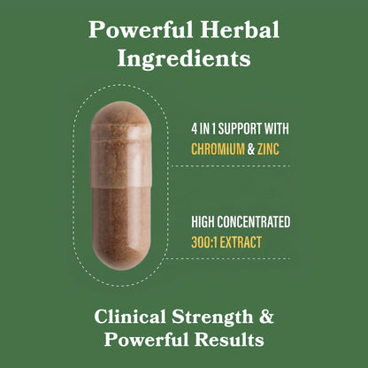 DAIKEN Bitter Melon, Cinnamon & Chromium, 100% Vegetarian Bitter Melon Capsules with Cinnamon Chromium & Zinc, 60 Capsules
